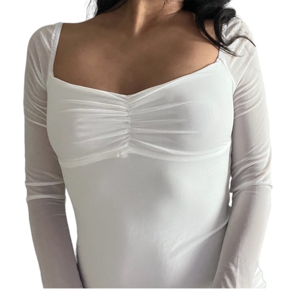 Luvalot Clothing Long sleeve Mini White Dress Size 4 - Picture 5 of 7